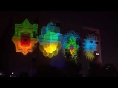 Светодиодный проектор с зумом для наружной установки, с эффектом гобо и ряби, беспроводным управлением DMX