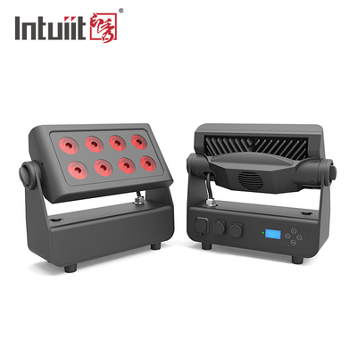 Аккумуляторное освещение сцены Dmx Led Wall Washer light 8*10W IP65 Внешний водонепроницаемый городской цвет RGBW Strobe