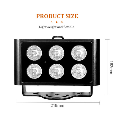 6x5W Внешнее водонепроницаемое DMX512 RGBW светодиодный светодиодный фонарь Вилла Дворик Здание Мост Проект ландшафтного освещения Цветный светодиодный фонарь