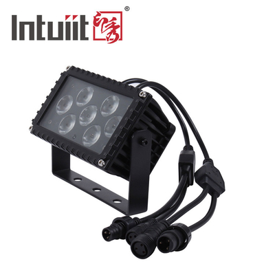 7x3W RGBW LED Внешний 25 градусный угол Архитектурная проекция Прожектор Фасадный свет для здания