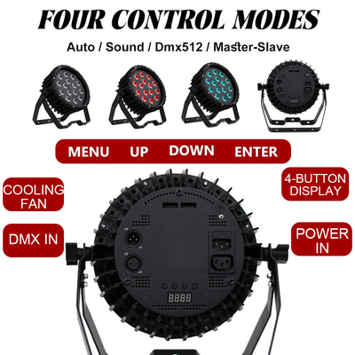 90w RGBW DMX512 4-в-1 LED Par Lights Эффект эпизодического освещения для вечеринки DJ Disco Bar