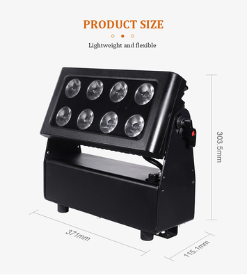Светодиодные батареи Par 8X15W светодиодные лампы RGBW 4in1 8 штук 15W батареи par light DMX512 Сценария