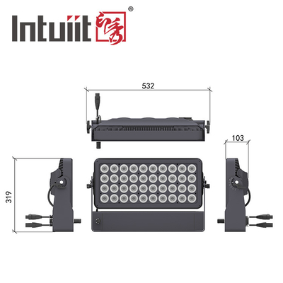 IP65 промывка 400w городской цвет IP65 водонепроницаемый свет сцены rgbw 4in1 подсветка стенового стирального устройства dmx512