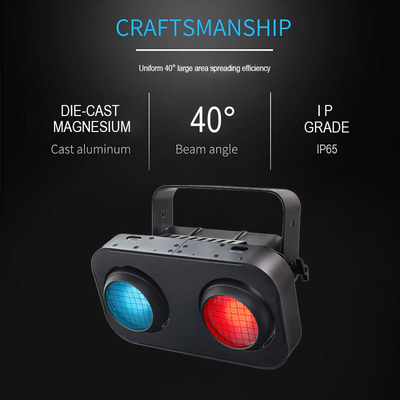 200 Вт Cob LED Par Can Stage Light Теплый белый или RGB 2 глазный светодиодный слепый свет DMX Зрительские огни