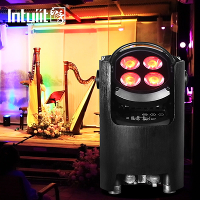 4x12W 4-в-1 RGBW Dj Wedding Аккумулятор LED Uplight WIFI Беспроводная Dmx дискотека Сцена пар Светы