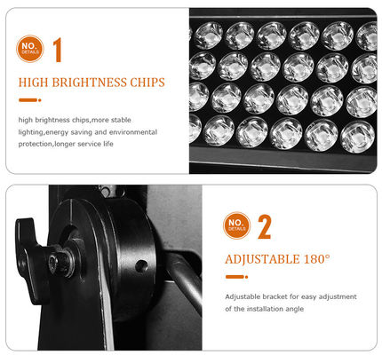 IP65 1500 Вт RGBW 4-в-1 Светодиодный городской цвет Водонепроницаемое светодиодное освещение для стен Сценические светильники Светодиодный уличный прожектор