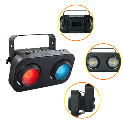 200 Вт Cob LED Par Can Stage Light Теплый белый или RGB 2 глазный светодиодный слепый свет DMX Зрительские огни