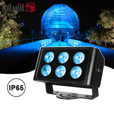 6x5W 4in1 RGBW LED DMX Светильники для стеновых промывок IP65 наружные светодиодные городские цветные огни