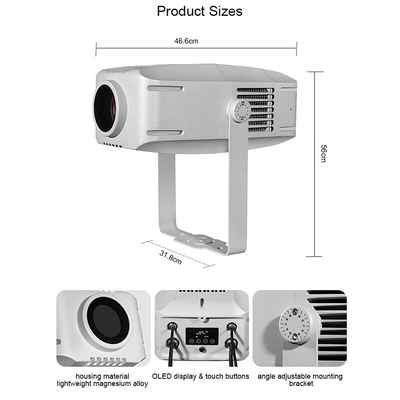 Наружный проектор Гобо 400w Рекламный проектор вращающийся светодиодный водонепроницаемый IP65 логотип Гобо светодиодный проектор