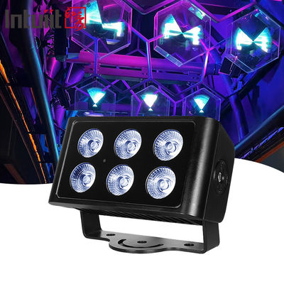 6x5W Внешнее водонепроницаемое DMX512 RGBW светодиодный светодиодный фонарь Вилла Дворик Здание Мост Проект ландшафтного освещения Цветный светодиодный фонарь