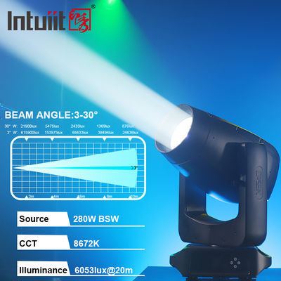 IP66 280w LED BSW Beam Spot Wash CMY Движущаяся голова Sharpy Light Театральное событие Сцена световой луч для концерта