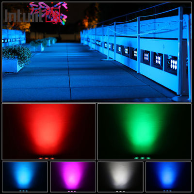 Professional IP65 Waterproof 6x5W RGBW 4-in-1 LED Flood Light Outdoor Landscape Spotlight for Garden Tree Building Facade Decoration