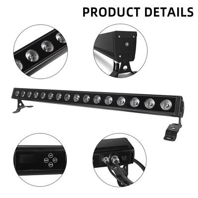 Светодиодный настенный светильник 16*5 Вт RGB DMX IP65, алюминиевый корпус, наружное водонепроницаемое освещение для стен, DMX512, наружное освещение зданий