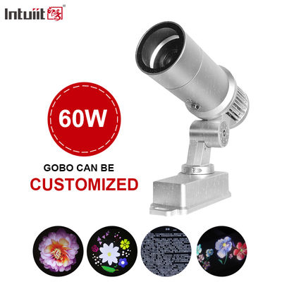 Настраиваемый 60W светодиодный проектор логотипа Gobo Outdoor IP65 вращающийся рекламный проекционный свет для ресторана
