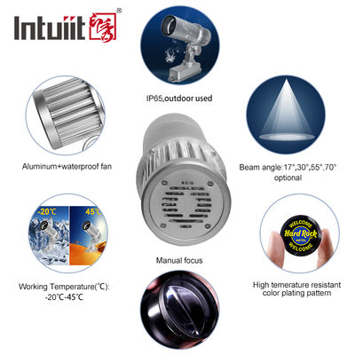 Настраиваемый 60W светодиодный проектор логотипа Gobo Outdoor IP65 вращающийся рекламный проекционный свет для ресторана