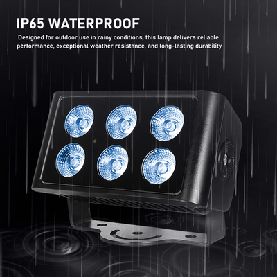 6x5Вт RGB RGBW уличный светодиодный прожектор для заливки стен IP65, ослепляющий стробоскоп