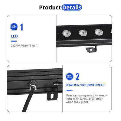 IP65 водонепроницаемый светодиодный RGBW светильник для стены 24 * 2W наружной корпус алюминиевой лампы для сада и высокогорного ландшафта