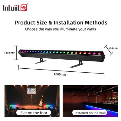 Использование в помещении 24x2W RGBW Led Wall Washer Light для свадьбы DJ Party Высокая яркость