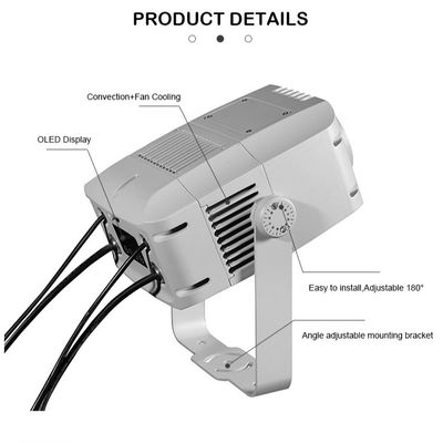 100W Логотип Гобо Проектор — IP65 Уличный DMX512 Проекция Пользовательских Узоров для Рекламы, Строительства и Мероприятий