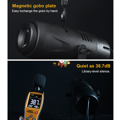 40W Проектор для гобо с пользовательским светодиодом, статическое или динамическое изображение для рекламы