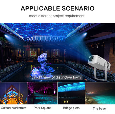 Проектор волнового эффекта воды IP65 для наружного использования | RGBW LED, варианты от 60 Вт до 400 Вт, DMX512, движущийся световой эффект ряби для фасадов, садов