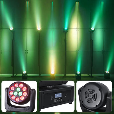 12*8W Движущаяся голова LED DJ Light RGBW Wash Beam DMX512 Звуковое освещение для свадеб Дискотеки