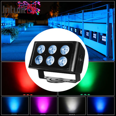 Наружный светодиодный прожектор RGBW 4в1 6x5 Вт IP65 водонепроницаемый DMX512 архитектурный промывочный светильник настенный светильник для строительства садового фасада