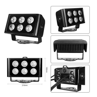 Наружный светодиодный прожектор RGBW 4в1 6x5 Вт IP65 водонепроницаемый DMX512 архитектурный промывочный светильник настенный светильник для строительства садового фасада