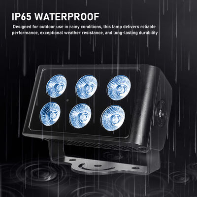 Наружный светодиодный прожектор RGBW 4в1 6x5 Вт IP65 водонепроницаемый DMX512 архитектурный промывочный светильник настенный светильник для строительства садового фасада