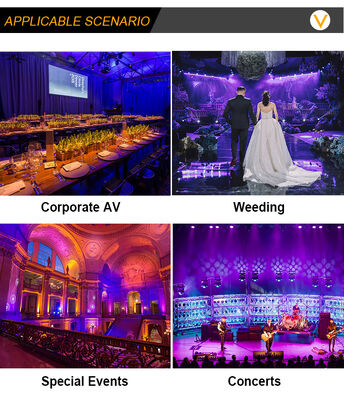 Светодиодный прожектор PAR 12x20W RGBWA-UV 6 в 1 Flat Par для сцены, вечеринок, свадеб, дискотек, баров, мероприятий, танцев