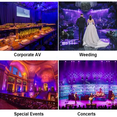 Прожекторы 12x20 Вт 6-в-1 RGBWA UV водонепроницаемые уличные DMX прожекторы сценического освещения