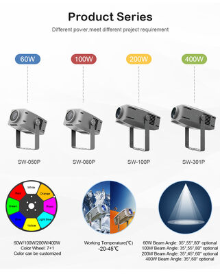 Профессиональный светодиодный светильник для ландшафтной архитектуры мощностью 400 Вт, водонепроницаемый по стандарту IP65, с эффектом водной волны