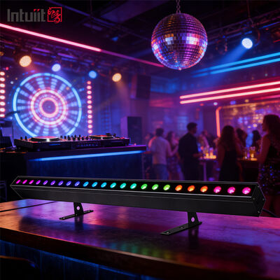 IP65 RGB 24*2W 1M LED Wall Washer Sound Control DMX RGBW Lighting Bar для свадебной вечеринки с дистанционным управляющим