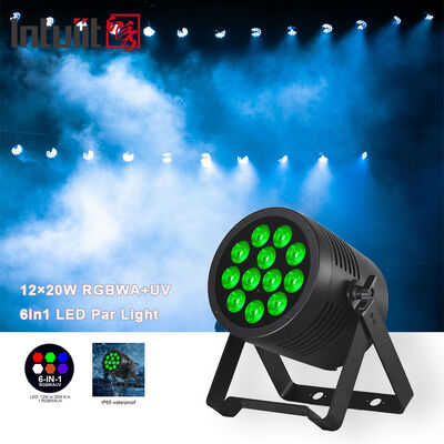Светодиодный PAR-прожектор 12*20W RGBWA UV с управлением DMX512 для мероприятий, шоу, тематических парков, концертов и выступлений