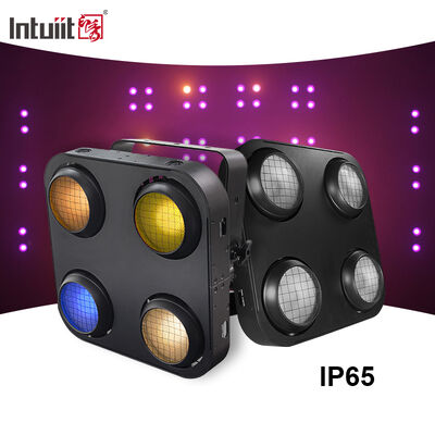 400W Waterproof 4 Eye Blinder Lights with RGB Warm White Amber Colors for Stage LED Blinder IP65 Audience Light