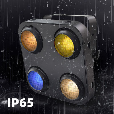 4-глазный светодиодный коробный факел 4x90W RGB Теплый белый янтарный факел для сцены Строб DMX512 Пиксельный контроль Сценальные фонари для вечеринки
