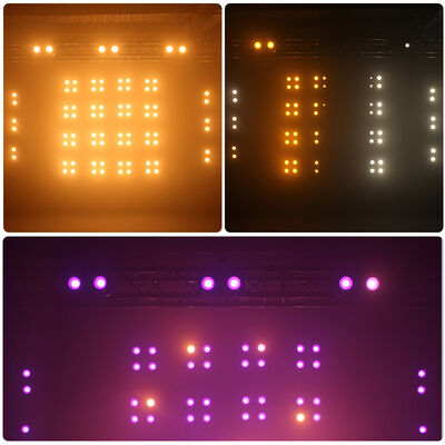 4-глазный светодиодный коробный факел 4x90W RGB Теплый белый янтарный факел для сцены Строб DMX512 Пиксельный контроль Сценальные фонари для вечеринки