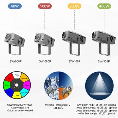 Проектор волнового эффекта воды IP65 для наружного использования | RGBW LED, варианты от 60 Вт до 400 Вт, DMX512, движущийся световой эффект ряби для фасадов, садов