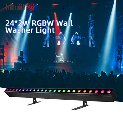 Внутренний светодиодный светильник для стены 24x2W RGBW DMX512 Звуковой активный этап бар освещения IP20 Линейный светильник для архитектурного интерьера