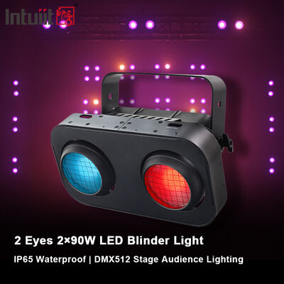 Наружное светодиодное освещение 2x90W RGB янтарное теплое белое IP65 водонепроницаемое светодиодное освещение DMX512 для профессионального театра