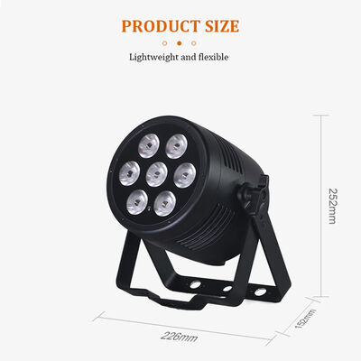 IP65 водонепроницаемый алюминиевый светодиодный парный свет 7x20W RGBWA UV 6in1 DMX512 Профессиональный светодиодный свет для свадебного шоу на улице