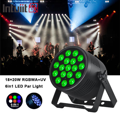 Наружный светодиодный свет IP65 водонепроницаемый 18x20W LED Par RGBWA+UV 6 в 1 DMX512 Свет для свадебной вечеринки Дискотека События Фасад здания