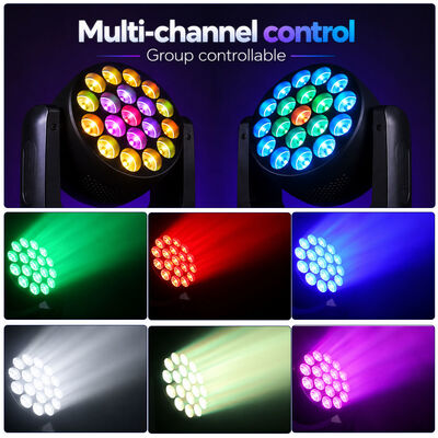 19x8w Rgbw 4in1 Движущийся свет для мытья головы DJ Дискотека Светильники для сцены