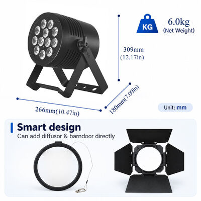 Outdoor Ip65 Wireless Led Par Can Light Waterproof Rgbwa Uv 6in1 12x12W Led Wash Parcans Lights