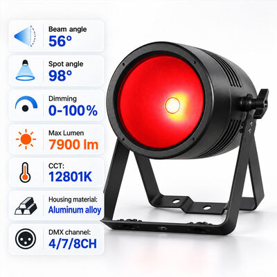 IP65 200W RGBL LED Par Light Outdoor Waterproof Aluminum Alloy Stage Wash Light DMX512 Professional Rental DJ Wedding
