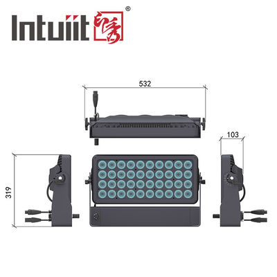 400 Вт наружной IP65 водонепроницаемый городской цвет 40x10 Вт RGBW 4in1 светодиодный светильник