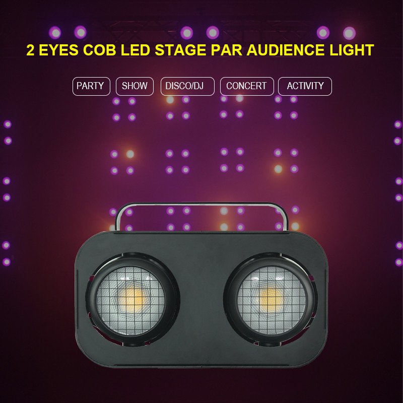 2 глаз 2*90W Dmx512 Управление сцеплением Cob Зрительский эффект слепоты Сценальный свет