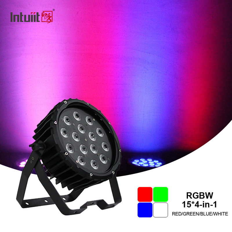 90w RGBW Led Flat Par Light Сценарийный свет Dmx Контроль Дискотека для вечеринки Свадебная церковь