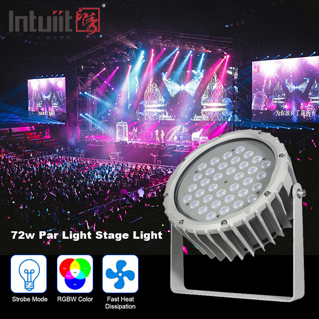 сад приведенный ландшафта света потока 72w RGBW DMX512 водоустойчивый внешний вокруг света равенства этапа