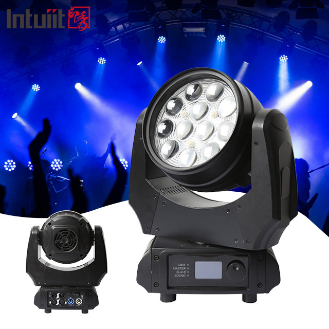 Светодиодные RGBW 4in1 сценические фонари передвижная голова ночной клуб DJ Сцена 12X10W светодиодный свет подсветка передвижная голова